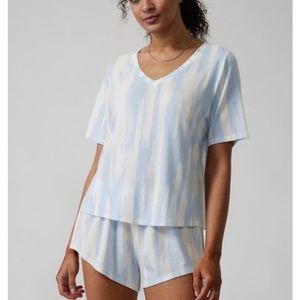 NWT Athleta Blue Nighttime Bliss Sleep Tee